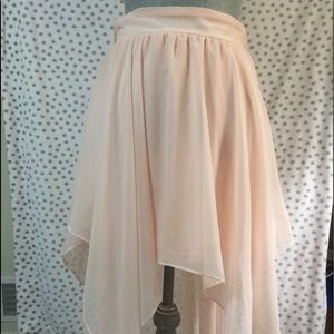 Pastel Pink High Low Skirt